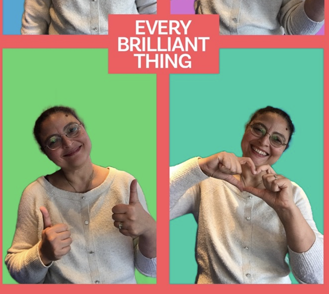 Dina Sabry Fivaz at Sohoplace attending the play Every Brilliant Thing